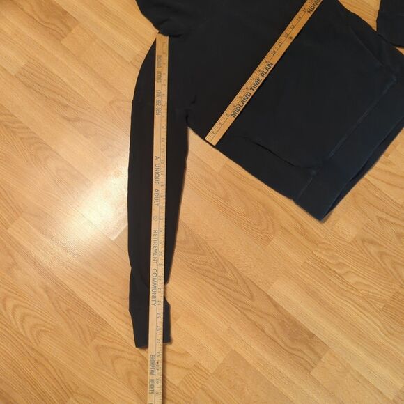 Lululemon Go Forward Sweatshirt Womens 4 Black Cowl Neck Long Sleeves - Picture 3 of 7